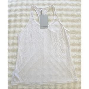 New Uniquely Lorna Jane White Racerback Slouchy Gym Tank Sz M $43 Lightweight